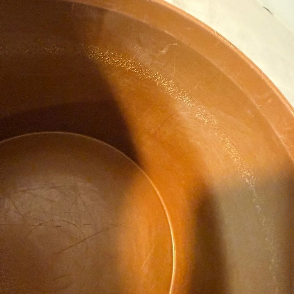 Vintage Tupperware Coffee Canister Brown Round Plastic Airtight Seal 236-26 USA